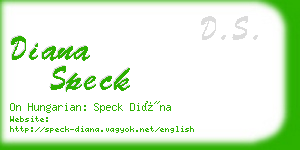 diana speck business card